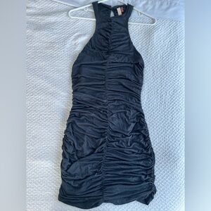 Grey bodycon midi dress